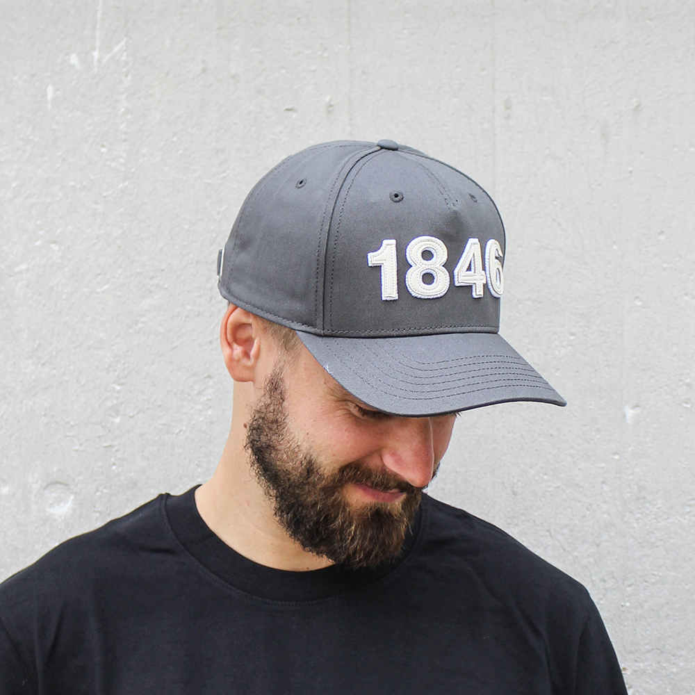Basecap 1846 Applikation grau