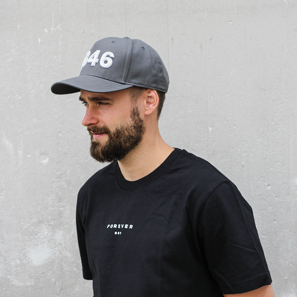 Basecap 1846 Applikation grau