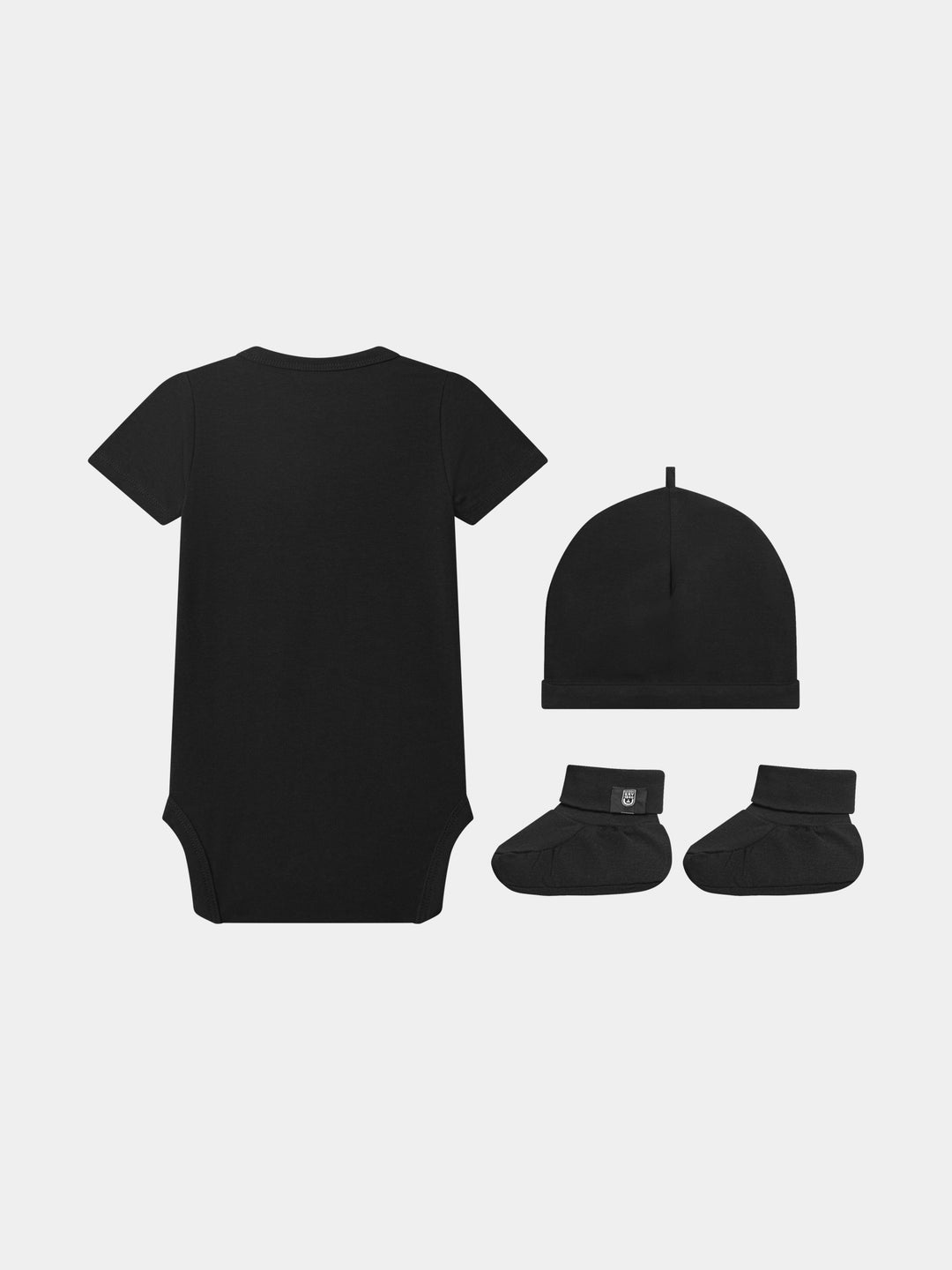 Baby Geschenkset schwarz Spatz