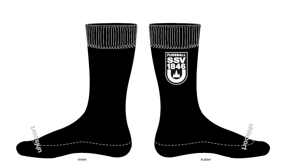 Schwarze Socken mit SSV Wappen